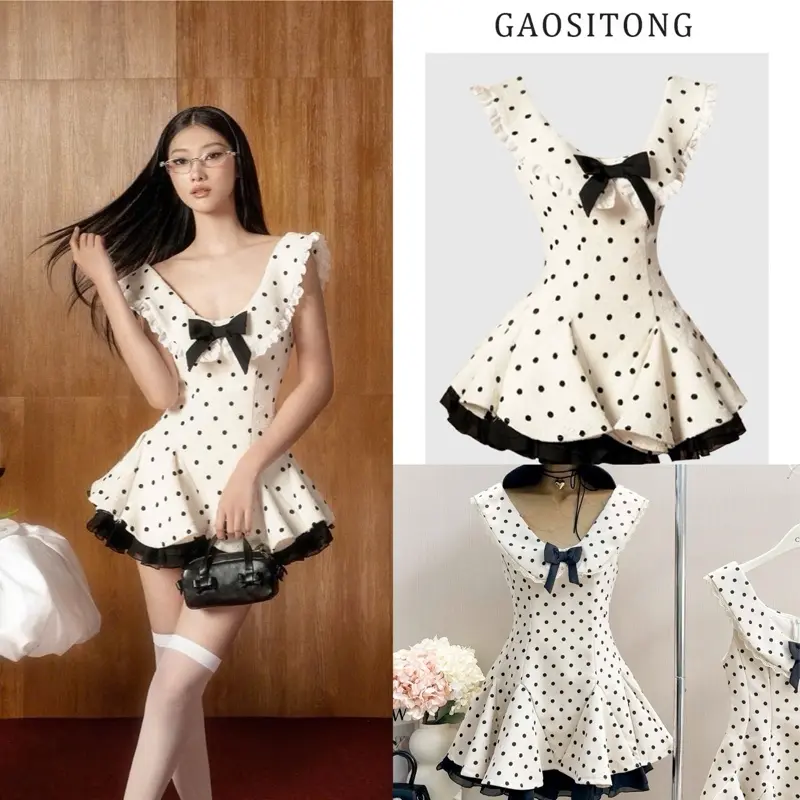 [LOẠI 1- kèm quần bảo hộ] ĐẦM BI XOÈ TÙNG XẾP ĐEN ĐÍNH ĐEN Nữ Women Dress