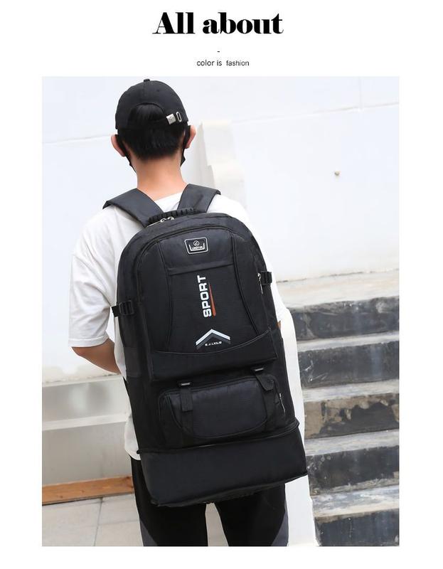 Product Introduction of กระเป๋าเป้เดินป่ากลางแจ้ง ความจุมาก (100 ลิตร) กันน้ำ สำหรับผู้ชาย เหมาะสำหรับการเดินทางระยะไกล ทนทาน เหมาะสำหรับเก็บเครื่องมือ 13