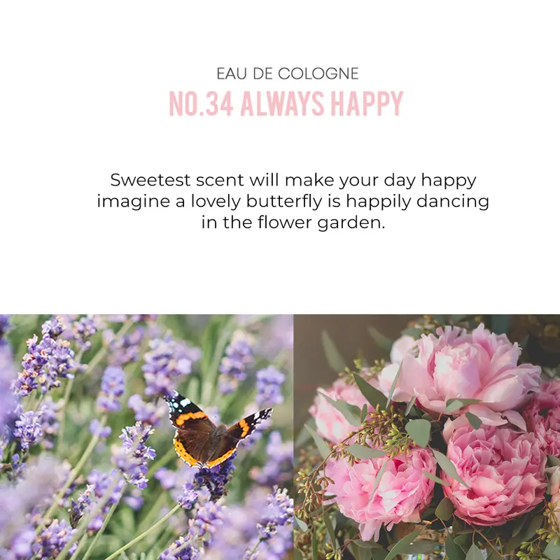 W DRESSROOM Dress & Living Clear Perfume No. 34 Always Happy (70ml) -  Parfum Korea BTS 4
