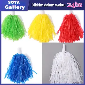 Rumbai Pompom Cheerleader / Pompom Rumbai Foil / Pom Cheer / Cheering Pompom Outdoor Masker Biru