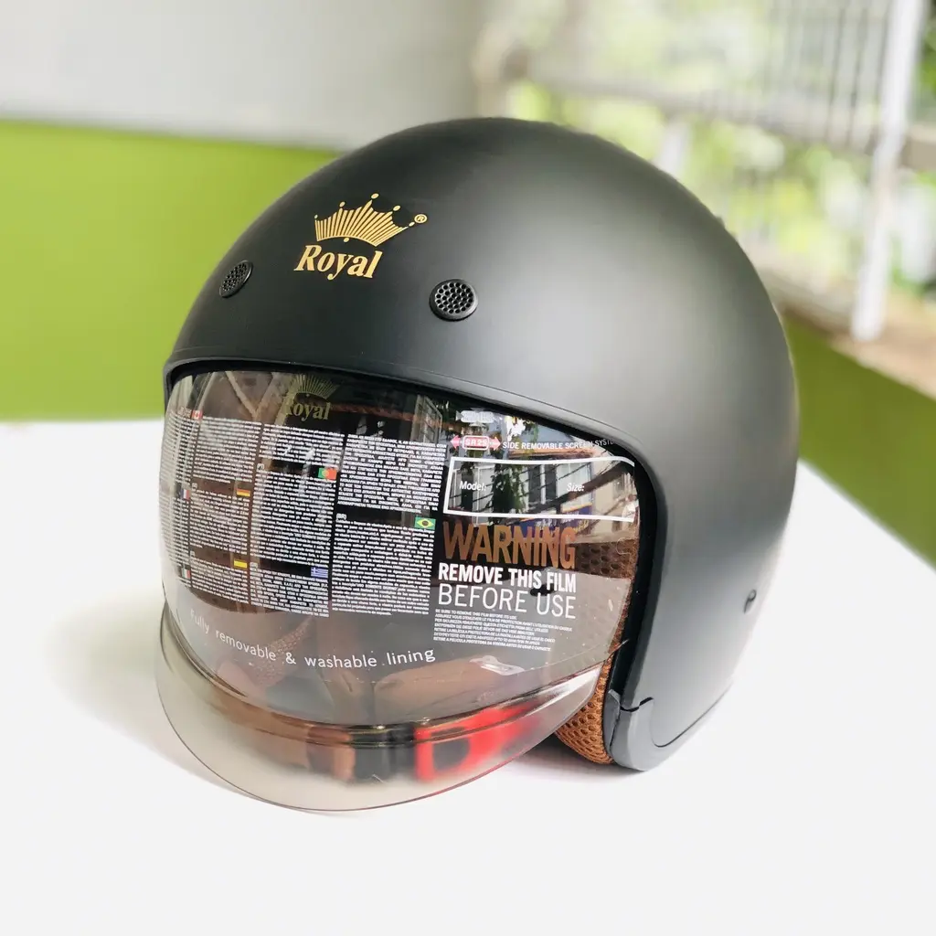 MŨ BẢO HIỂM KÍNH ÂM LÓT THÁO RỜI CHÍNH HÃNG ROYAL M139 Helmet