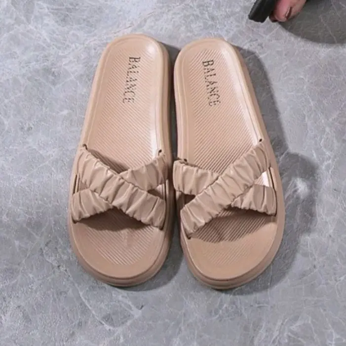 Sendal jelly Serut wanita Korea import karet Balance 2025-1 Wedge Sendal 4