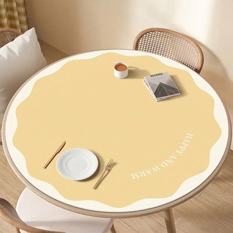 Thảm trải bàn tròn, Phong cách INS, Chất liệu PVC không thấm nước và chống thấm dầu, Đệm Bàn ăn, Cách nhiệt, Chống bỏng, Thích hợp cho Bàn trà, Vải Bàn, Thảm bảo vệ bàn gia đình