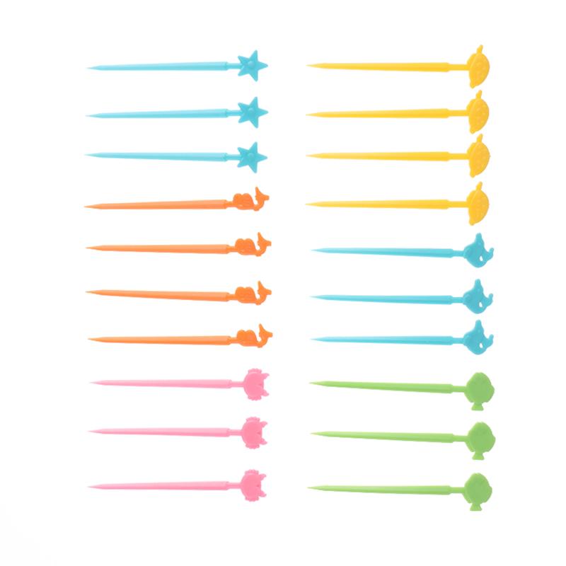 20Pcs/Set Cute Animal Food Toothpicks Mini Cartoon Toothpicks Bento Fruit Forks Lunch Box Toothpick Bento Lunch Decoration 3