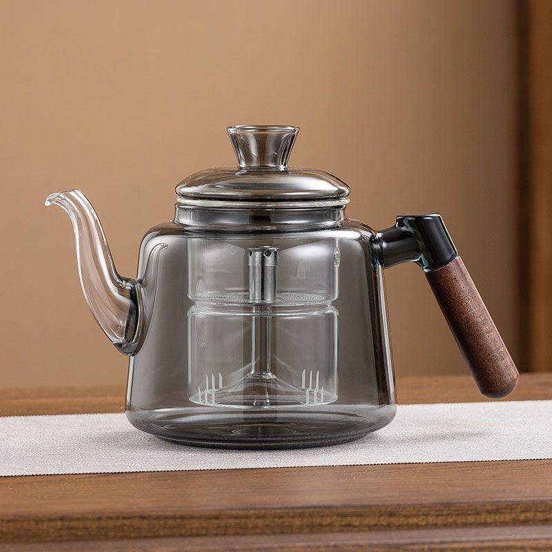 Ấm Trà Tự Động, Mới, Bơm Nước Và Sưởi Ấm Bằng Điện, Thích Hợp Để Nấu Trà, Sưởi Ấm Bằng Nước Cháy, Được Làm Bằng Gỗ Đào, Tất Cả Kính, Dung Tích Lớn, Được Cấp Bằng Sáng Chế, Thích Hợp Để Đựng Trà Đun Siêu Tốc 6