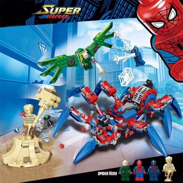 Product Introduction of Super Hero Avengers 4 Spider-Man Motorcycle Rescue Mission Assembly Compatible with Lego Building Blocks 76113 8