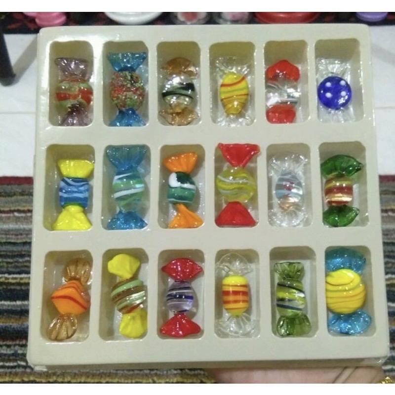 Permen Kristal 18 pcs Import Motif kecil/ Pajangan Permen Kristal 0