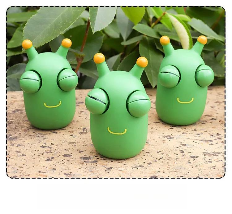 Product Introduction of Funny Eyeball Burst Squeeze Toy Green Eye Caterpillar Pinch Toys Adult Kids Stress Relief Fidget Toy Creative Decompression Toy 29