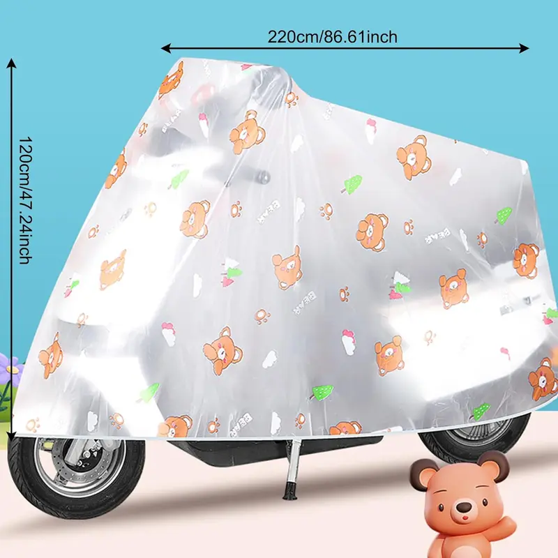 Motorbike Cover, Motorcycle Cover Anti Dust, Motorbike Cover Waterproof Outdoor Soft Lining, Moped Cover with Carry Bag, Motorbike Covers for Outside Storage UV Protector 220x120 cm 1
