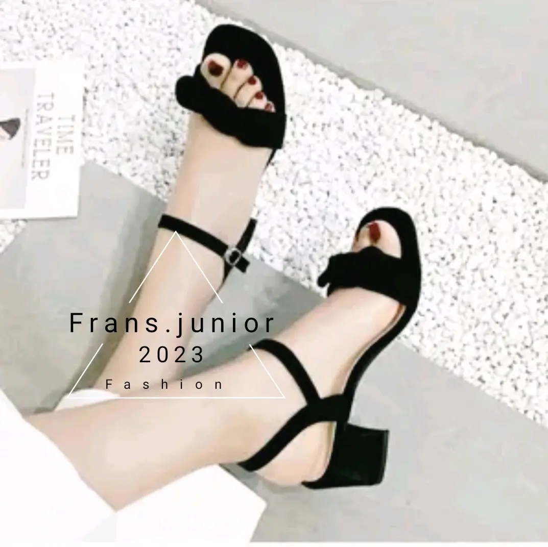 SANDAL HEELS WANITA VIRAL TALI PITA FR05