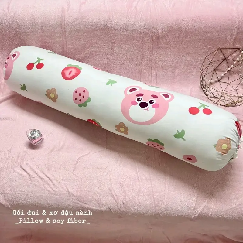 Vỏ Gối Ôm cotton đũi kt 35×100cm nhiều mầu 5