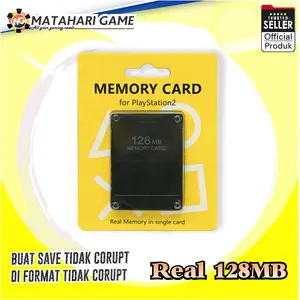 Memory Card PS2 | 128MB Real | MC PS2 | For Playstation 2 Hitam