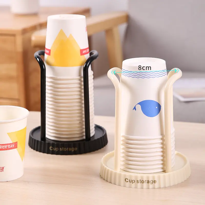 Disposable Cup Cup Puller Light Luxury Household Desk Cup Rack Punch-Free Paper Cup Holder Creative Glass Storage Rack