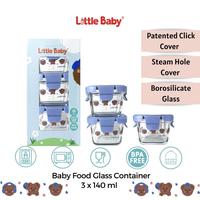 Gambar Little Baby -Glass Food Container Borosilicate Glass Container Set 3 pcs 140mL - Abu-Abu / Penguins dari Little Baby Indonesia Kab. Tangerang 1 Tokopedia