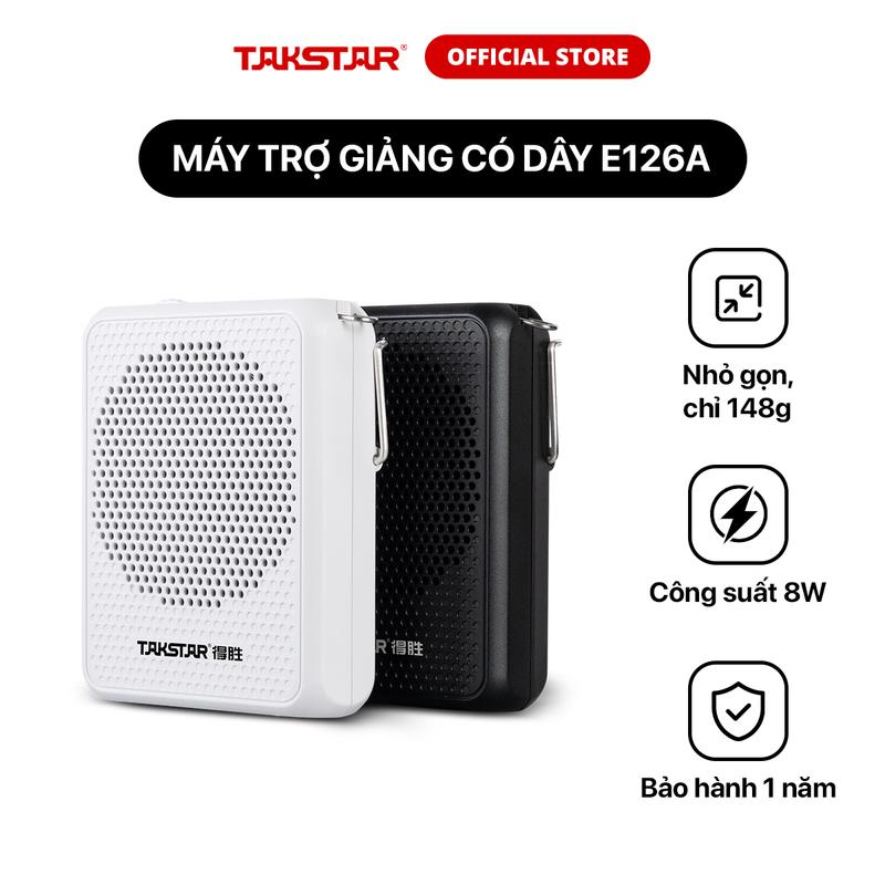 Máy Trợ Giảng Cao Cấp Takstar E126A Nhỏ Gọn, Bền Đẹp, Công Suất Loa 8W, Mic Nhạy, Lọc Ồn Tốt, Bảo Hành Chính Hãng 1 Năm