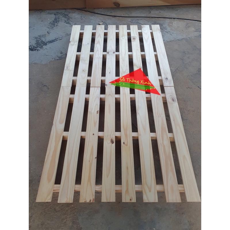 Giường ngủ tự đóng kiểu pallet cao 10cm, 1mx2m, 1m2x2m, 1m4x2m gỗ thông mới đẹp, chắc chắn