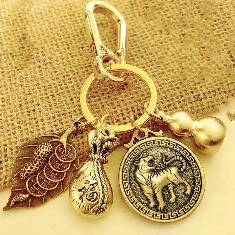 Gantungan Kunci Shio Bahan Logam Keychain 12 Shio Gantungan Kunci Naga Gantungan Kunci Motor 6
