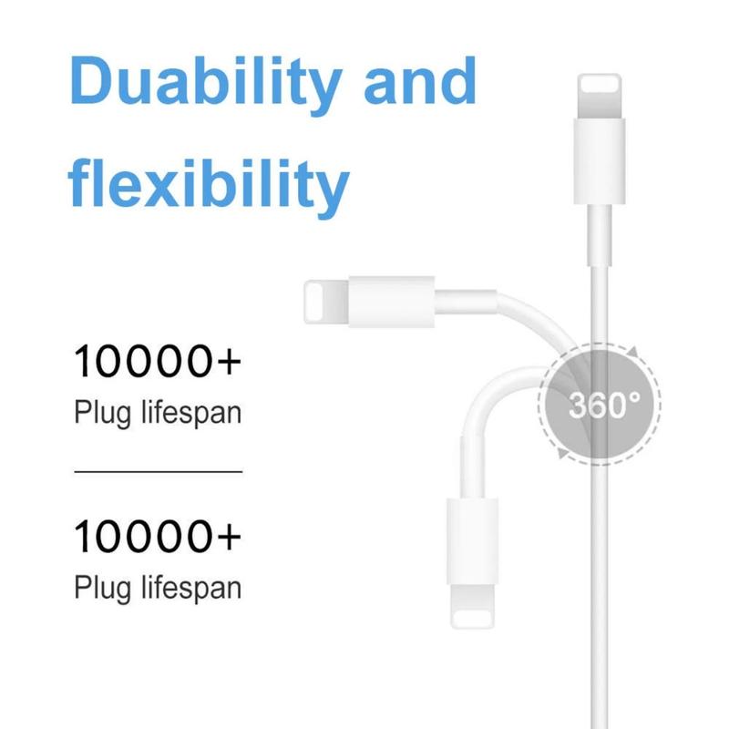 Cáp Type C, Chính Hãng 20W, Dành Cho iPhone 13 / 12 / 11 / 14 / 15, Pro Max, Mini, 7 / 8 Plus, X / XS / XR, Bộ Sạc iPad, Cáp Sạc Nhanh, Có Ngày Tháng Điện Thoại, Ba giắc Cắm, Hai Chiều Dài 2