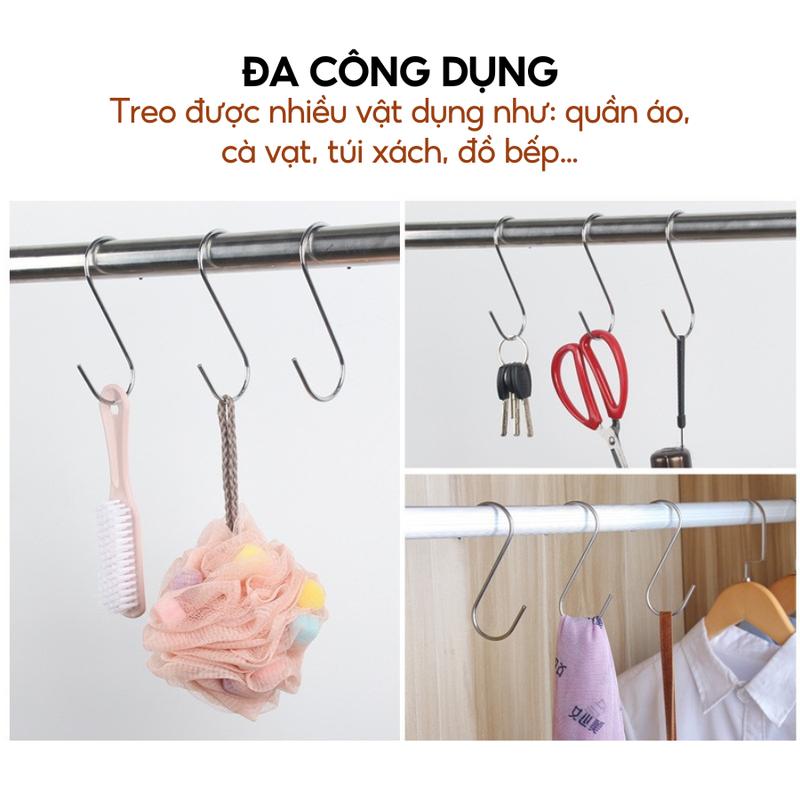 Móc Chữ S Inox Cao Cấp Đa Năng Treo Đồ Siêu Chắc Nhiều Kích Thước 6