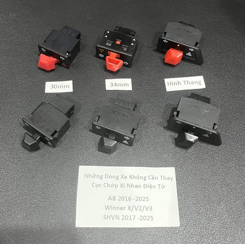 Công Tắc Xi Nhan Tích Hợp Hazard Cao Cấp Nháy Cả 4 Bóng Cho Các Dòng Xe Máy