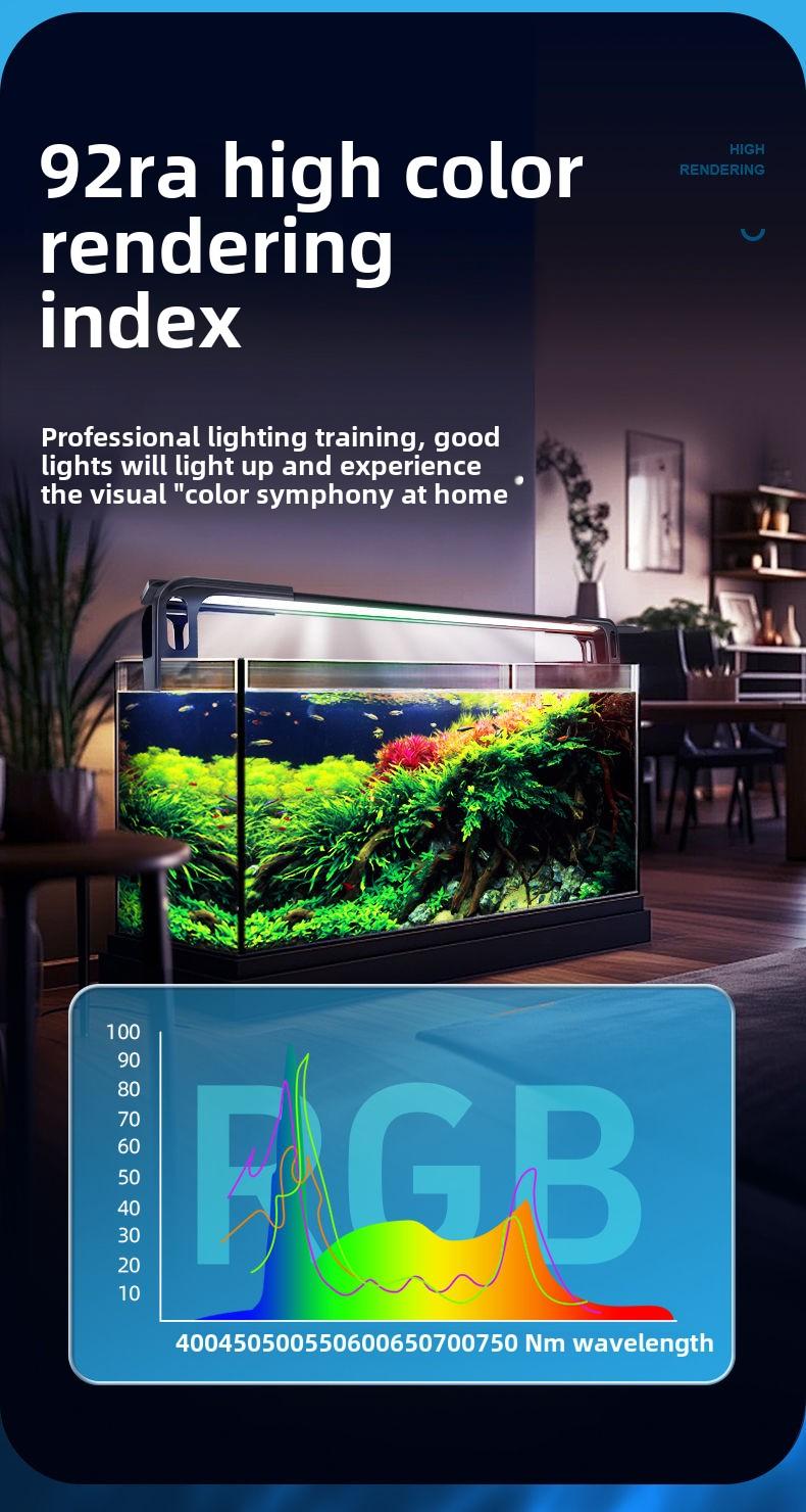 Product Introduction of Fish Tank Lighting Diving Led Dedicated Full Spectrum Aquarium Grass Tank Explosion Algae Brightening Water Plants Small Household Fluorescent Fixture 6