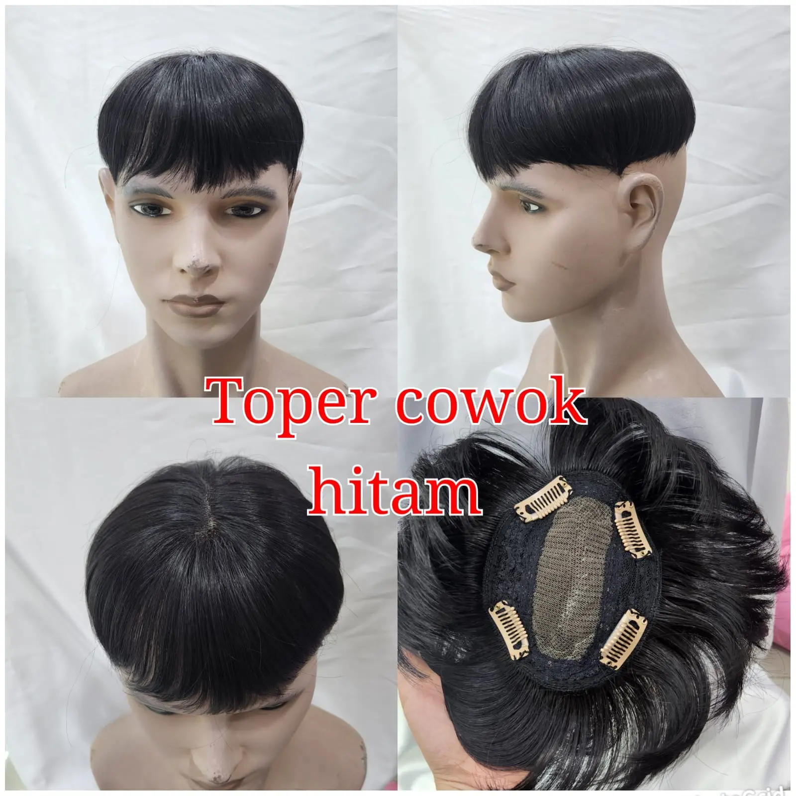 Wig Toupee laki laki penutup botak TB COWOK