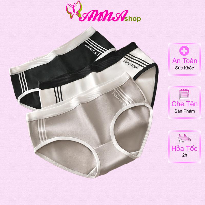  Quần lót nữ cotton thể thao có chữ thoáng khí gợi cảm nhiều màu có size 78kg  MS 03148  Anna Shop 