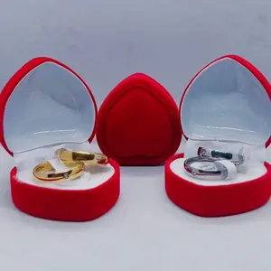 Cincin Kawin Koin Dapat 2 pcs Dan Free Box Cincin Model Love Berlapis Emas 24K Polos Mata