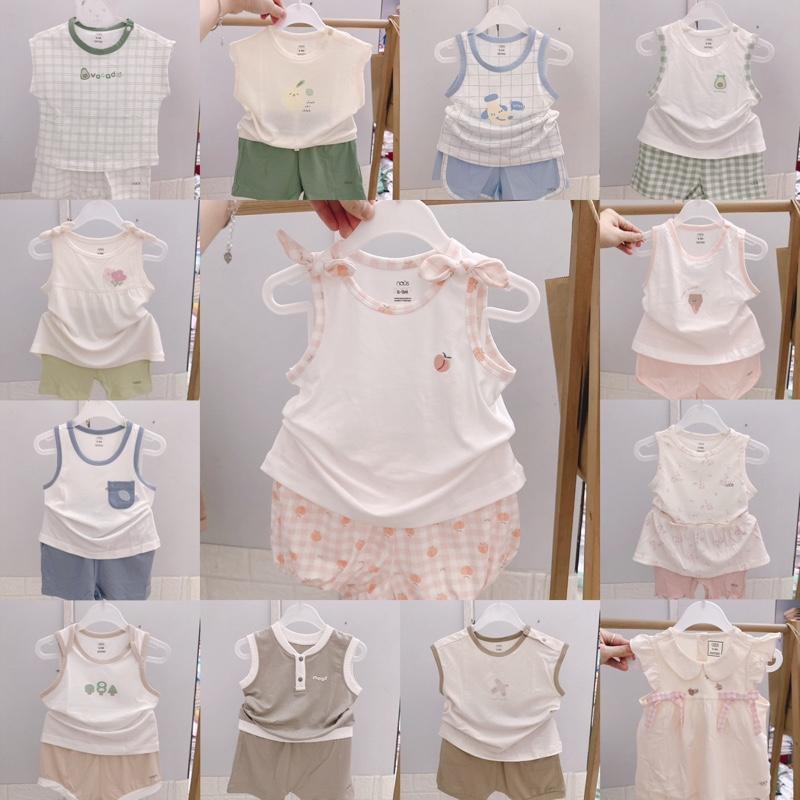 Bộ ba lỗ Nous mềm mát cho bé trai bé gái mẫu mới nhất mặc hè áo ba lỗ quần đùi