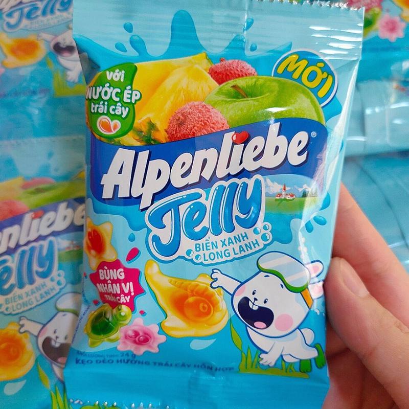 10 Gói Kẹo Dẻo Biển Xanh Alpenliebe Chupa Chups Hương Trái Cây Hỗn Hợp 24g gói nhỏ Ăn Vặt Snack Viên Kẹo Candy kẹo dẻo