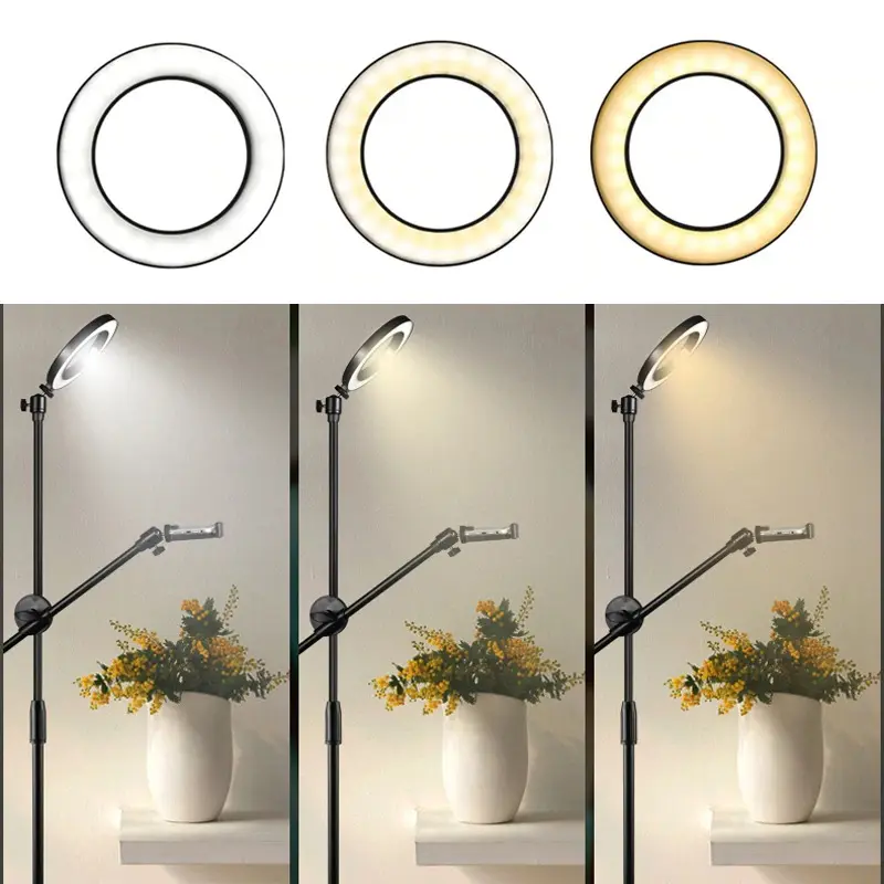 Tripod Stand Holder Smartphone Boom Arm & Ring Light - Stand HP Smartphone - Lightupfoto CN-171 6