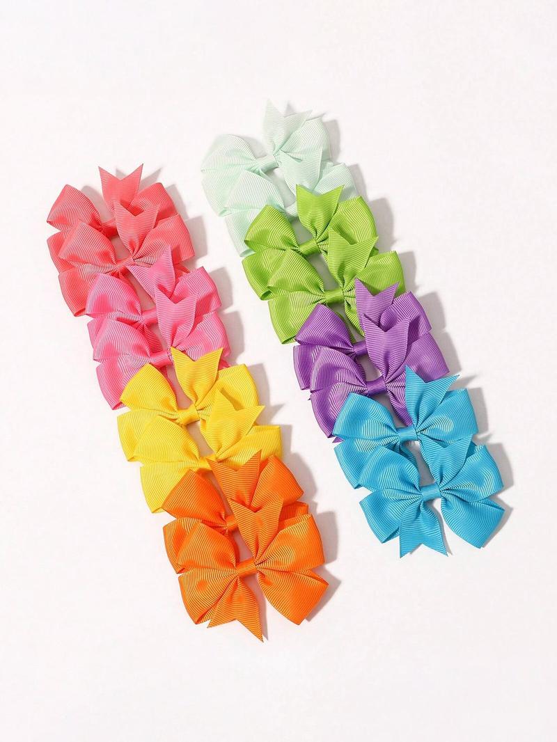 Product Introduction of Random Color Bowknot Design Hair Clip, Cute Colorful Hair Accessories for Women & Girls, Minimalist Headwear Suitable for Thick Hair 3