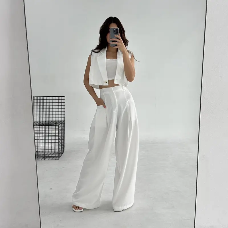 GOUW PANTS - POSHA OFFICIAL Celana Panjang Wide Highwaist Pants karet polyester soft  wanita  kulot  formal  loose 8
