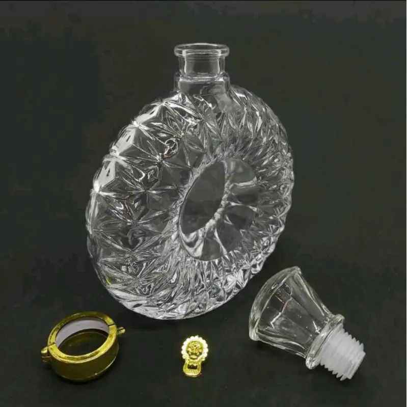 [ VIPShop ] Vỏ Bình Thủy Tinh XO Tròn đựnġ Rượu 500ml, Chai đựnġ rượu XO, Hàng Loại 1, CTT-08 3