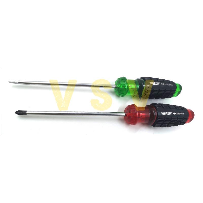 VSV Obeng gagang karet 2pc 6x150[-][+] / Obeng karet / screwdriver 1