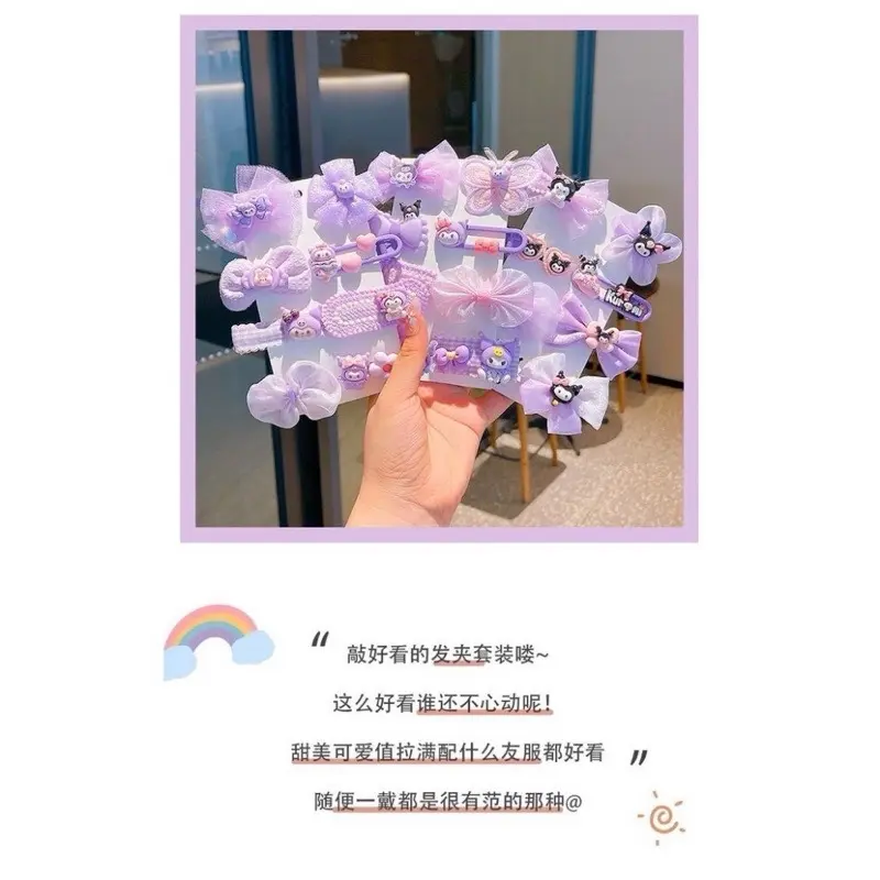 Set 8 Kẹp Tóc Kurumi Hót Hít Hè 2024 Cho Bé Phong Cách Hàn Quốc Dễ Thương - Phụ Kiện Tóc Xốp Kem 4