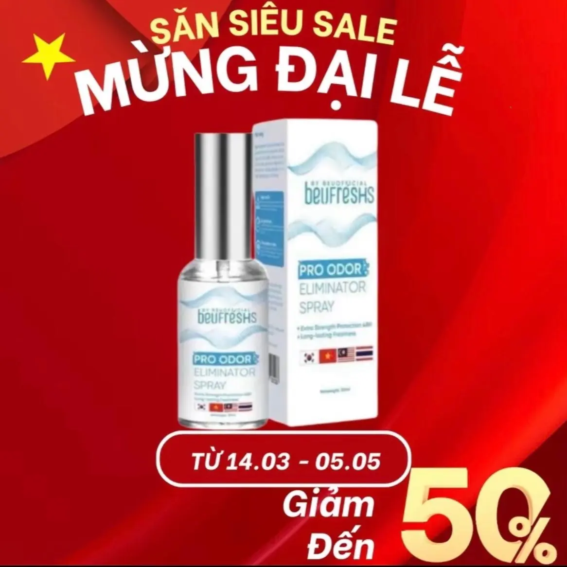 Xịt khử mùi toàn thân, lăn khử mùi BEUFRESHS ngăn tiết mồ hôi, hạn chế mùi cơ thể 30ml