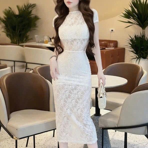￼Váy nữ ren 2 lớp dáng dài ôm bodyy Siêu Tôn Dáng Chuẩn (bee) 0