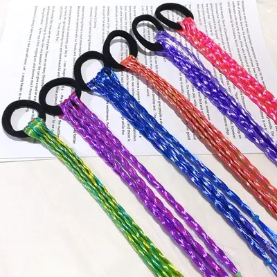 IOS 283 Rambut Palsu Untuk Anak Perempuan Fashion Braid Hair Band Kuncir Kuda Elastis Model Import COD 2