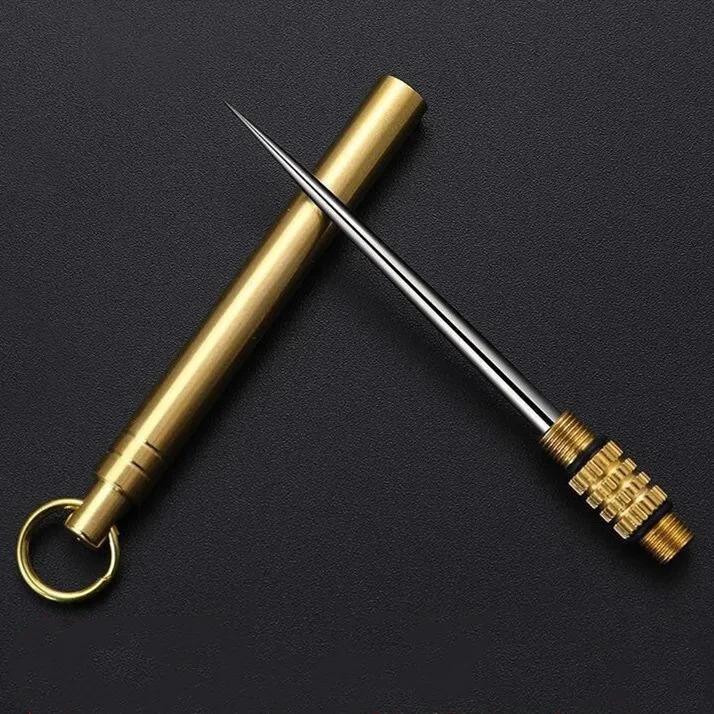 Product Introduction of Titanium Outdoor EDC Portable Multi-Purpose Toothpick Bottle Fruit Fork Camping Tool Toothpick Tube Is More Durable Than Floss 3