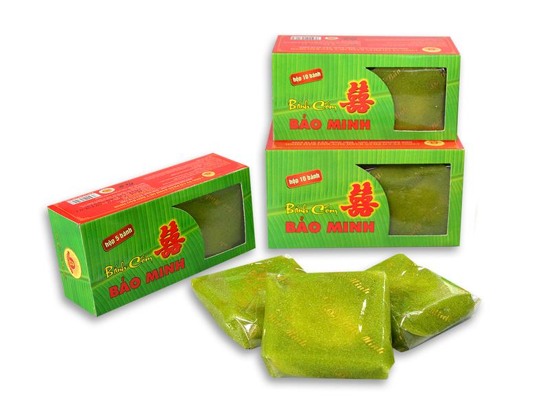 Bánh cốm Bảo minh hộp thơm ngon đặc biệt 500g (Hộp 10 bánh 50g) Food Cake