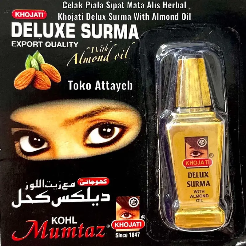 Celak PIALA Khojati Delux Surma With Almond Oil Plus Dari Batu Itsmid Celak Sipat Mata Alis Mumtaz 4