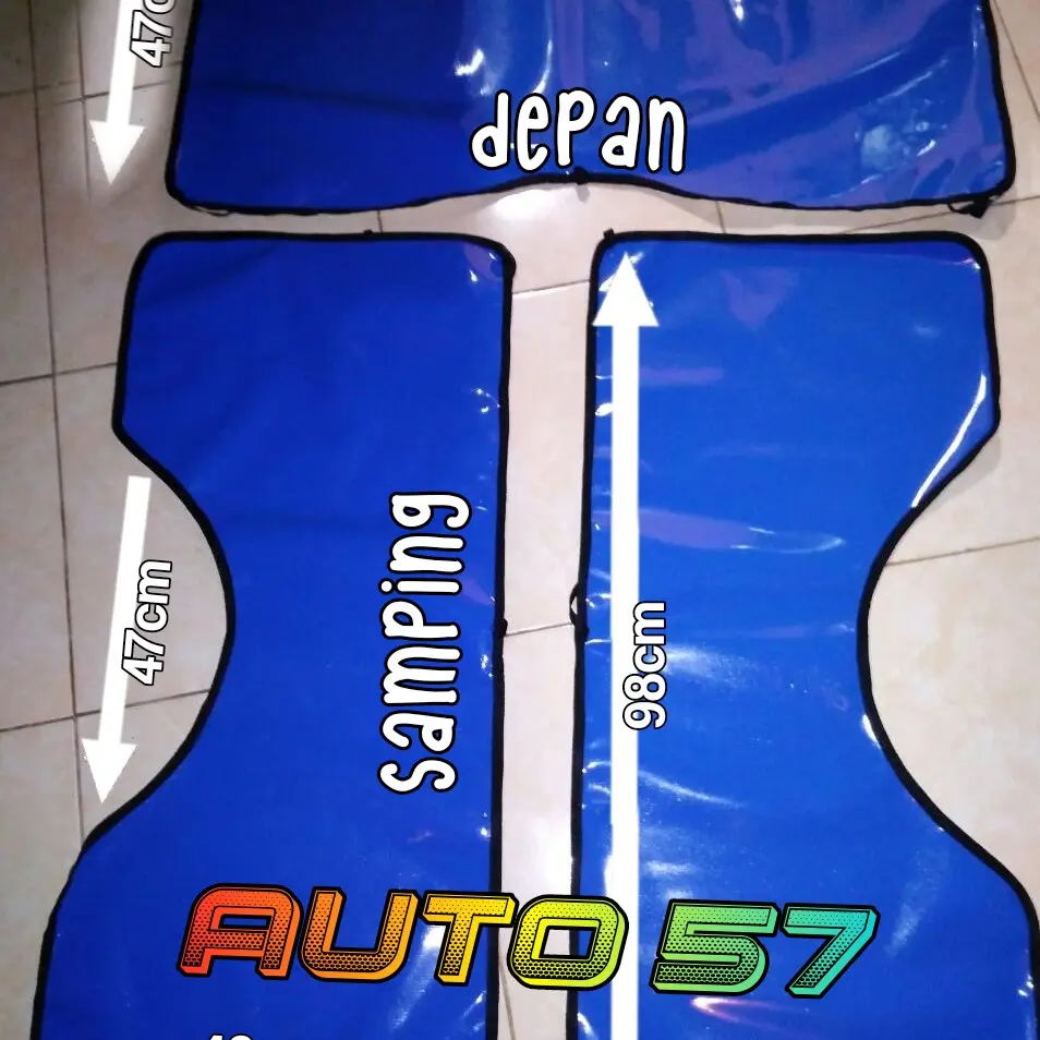 fender cover - cover servis mobil warna biru merah dan hitam universal