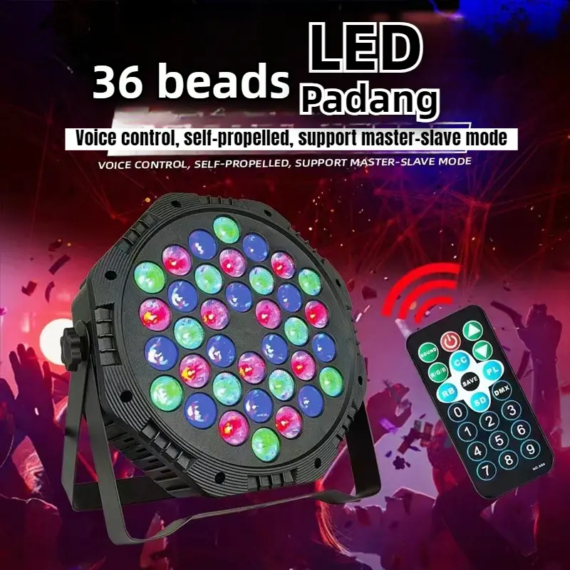 LED stage lights voice-activated colorful 18 36 54 par spotlights dancing performance wedding dyeing par lights