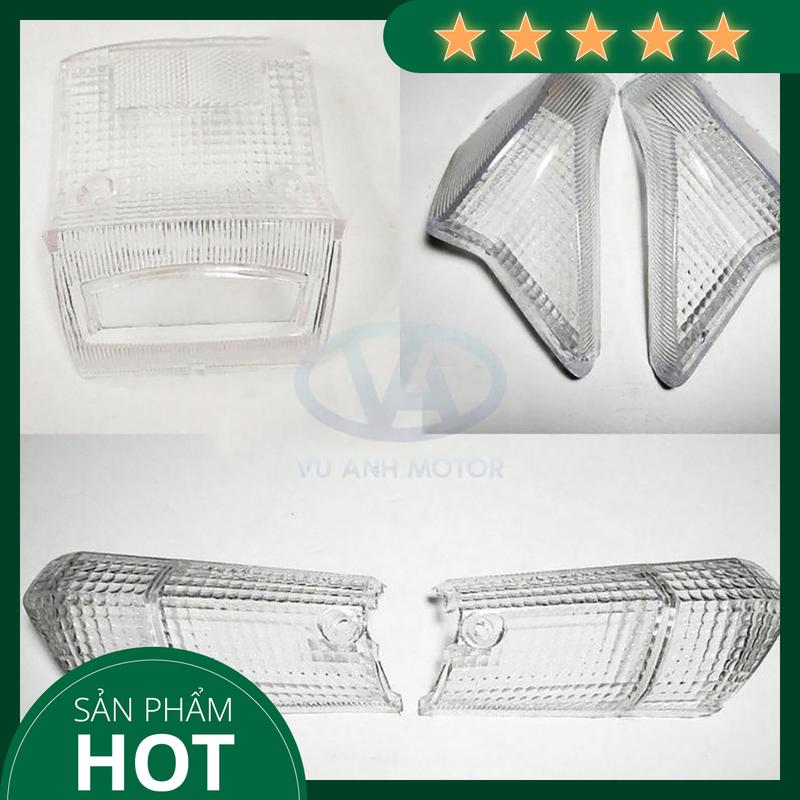 COMBO 3 MÓN FULL BỘ NẮP HẬU VÀ CHỤP XI NHAN TRẮNG TRONG SUỐT CHO XE DREAM. LOẠI 50 cc DREAM VIỆT 100 cc VÀ DREAM  THÁI Phụ Kiện Phụ Tùng