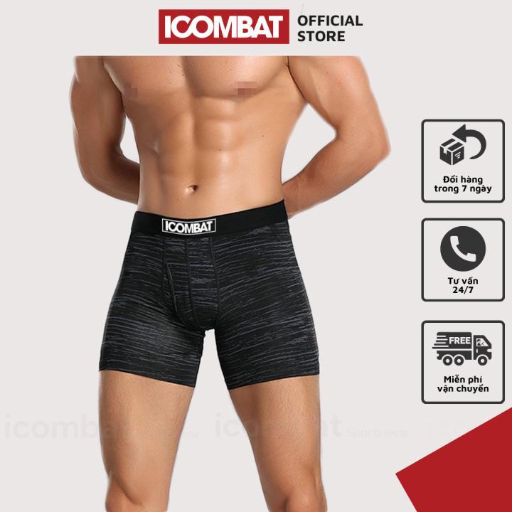 Quần lót thể thao nam iCombat Mono Dark Night legging nam ngắn màu đen chơi bóng rổ, đá banh, chạy bộ, GYM