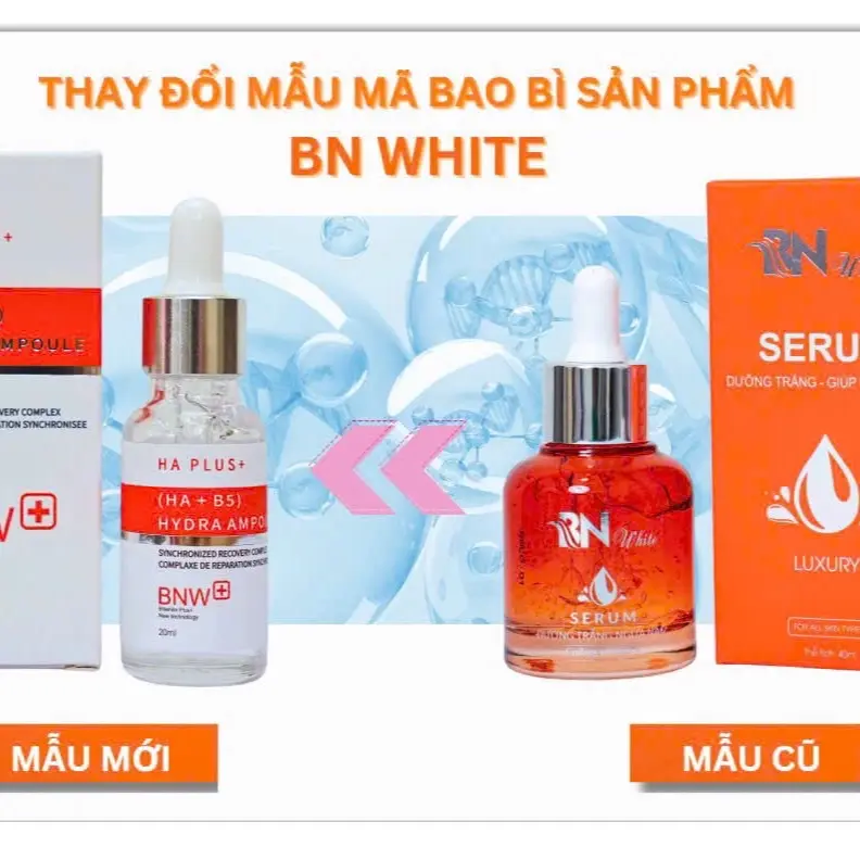[CHÍNH HÃNG] Combo Kem Face & Serum BN White Mờ Nám, Tàn Nhang, Dưỡng Trắng Da Skincare Collagen 5