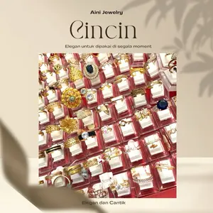 CINCIN WANITA ELEGAN CANTIK MEWAH TITANIUM