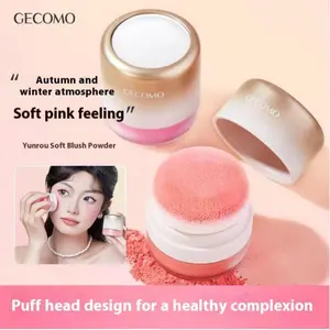 GECOMO Perfect Cheek Blush & Go Cheek To Chic Blush Powder Blush 5g Blush on Palette Matte Beauty for All Long Lasting Waterproof Peach Wajah Compact Loose