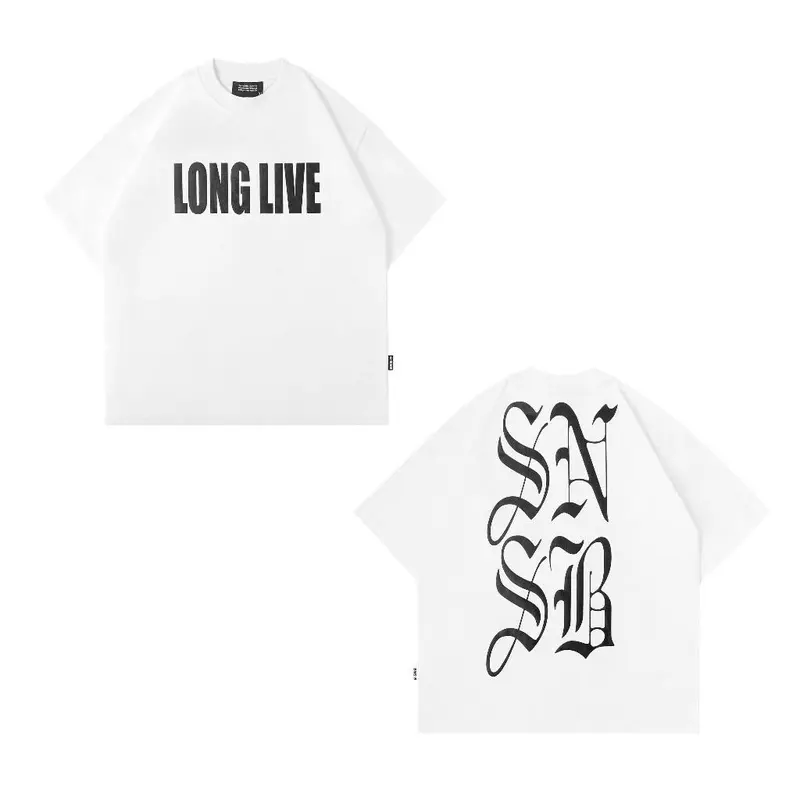 【COD】 LONG LIVE.BLACK WHITE I TSHIRT I SORRYNOTSORRY.BI+CH I SNSB Crew-neck fashion unisex T-shirt Menswear Top Kaos Pria Baju Wanita 1